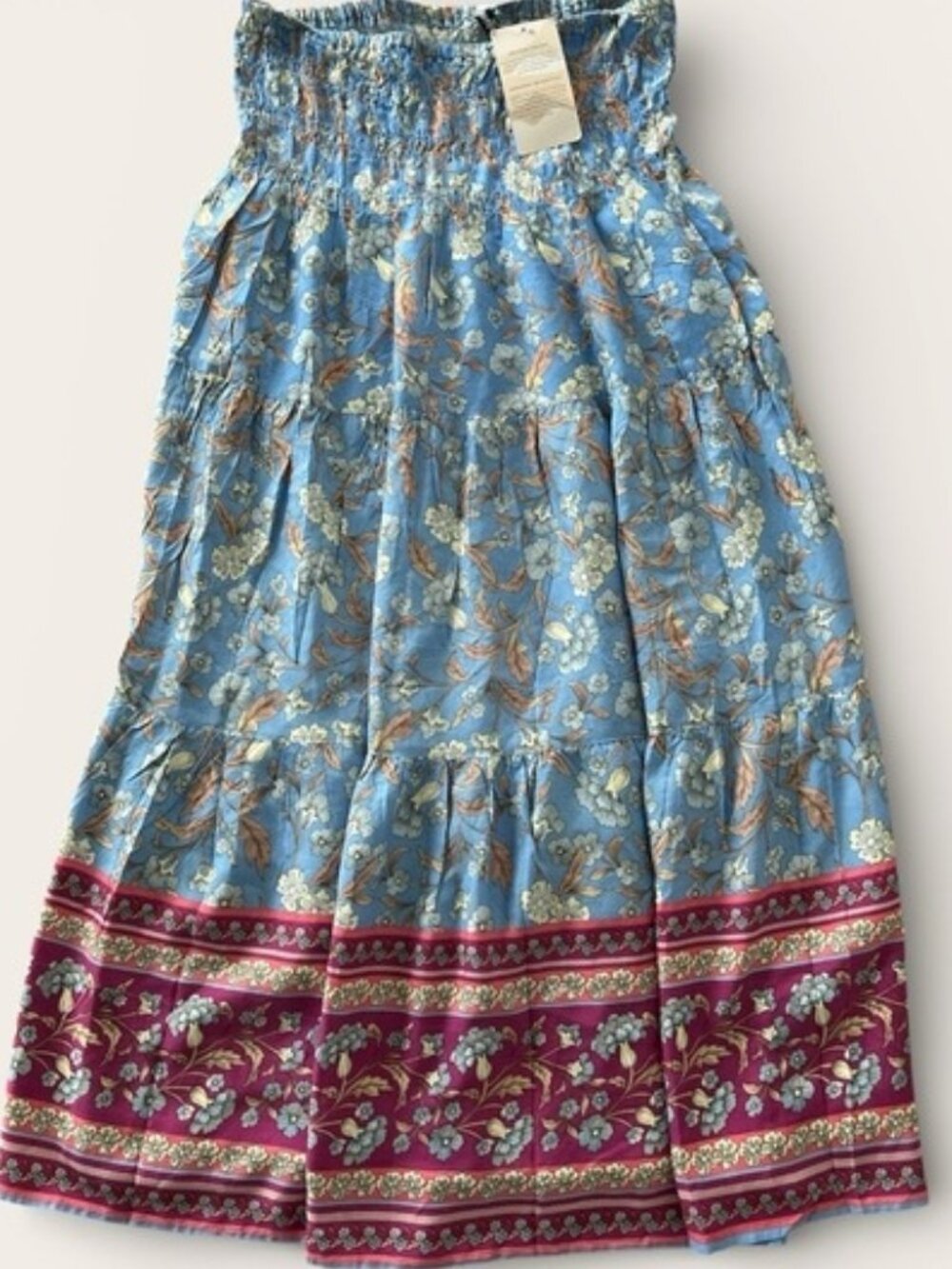 Red Floral Maxi Skirt